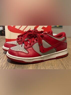 Nike Dunk Low Retro UNLV Red/Grey CW1590-002 Sneakers Size 6 youth